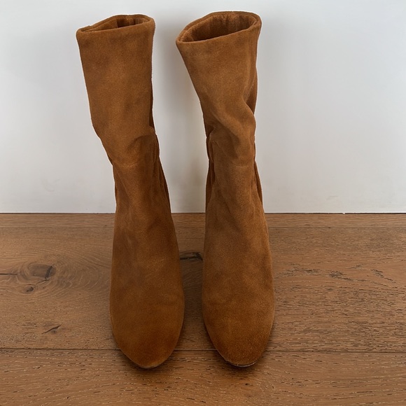 Charles David cognac suede booties 6.5 - Picture 4 of 9